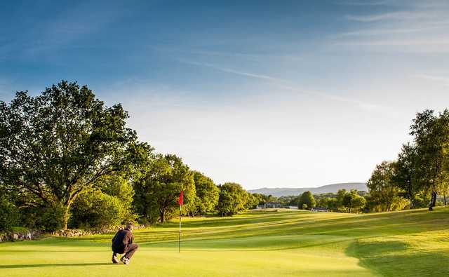 View of a green at Glynneath Golf Club.