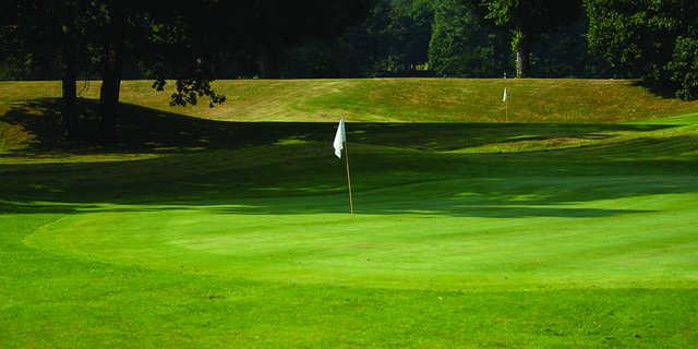 A view of a green at English Park Course from Domaine du Tremblay Golf Club.