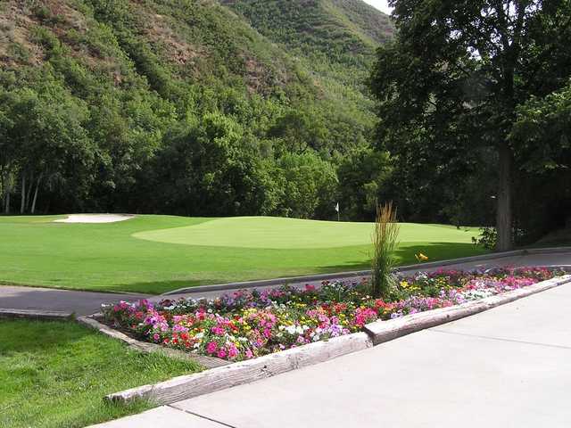 A view of a green at Hobble Creek Golf Course.
