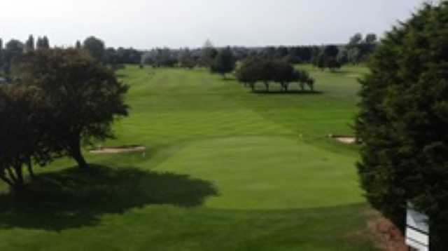 View of the 18th green from above at Cleethorpes Golf Club