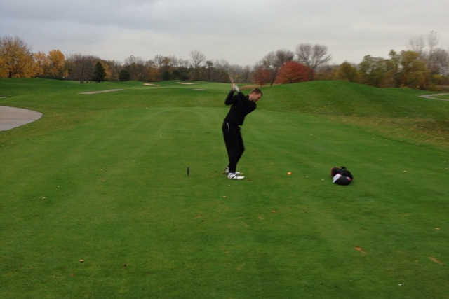 A view from a tee at Sand Creek Country Club
