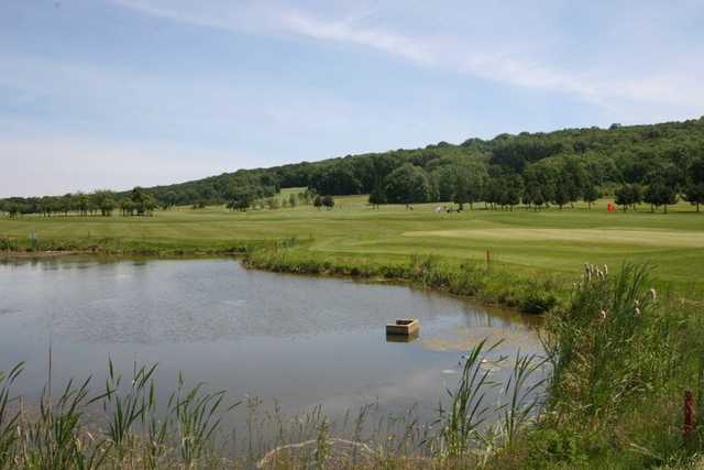 A view over the water from Nancy Pulnoy Golf Club