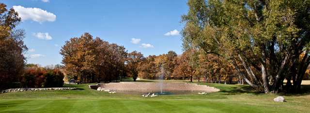A fall day view of a hole at Bel Acres Golf and Country Club