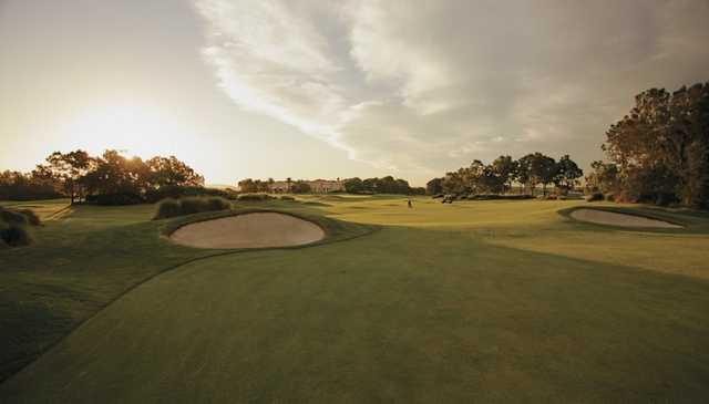A view of hole #9 at Links Hope Island Golf Course