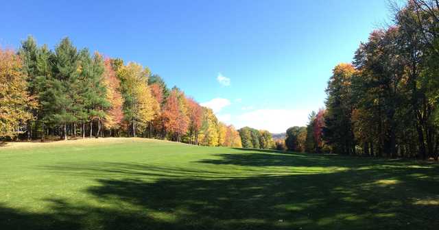 A fall view of a fairway at Proctor-Pittsford Country Club