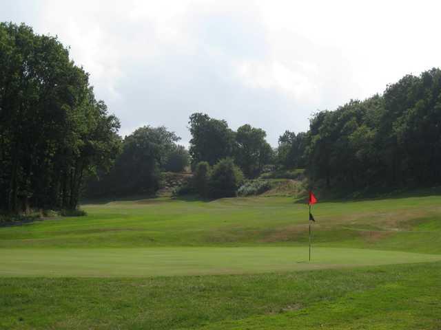 A view of the 18th green at Greenway Hall Golf Club