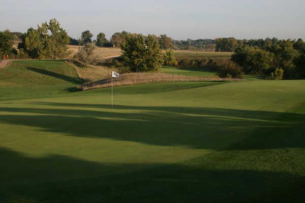 A view of a green at Willow Run Golf Course