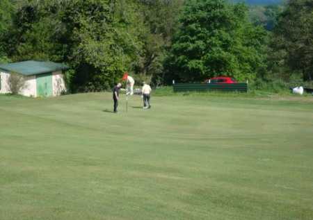 A view of the 9th green at New Galloway Golf Club