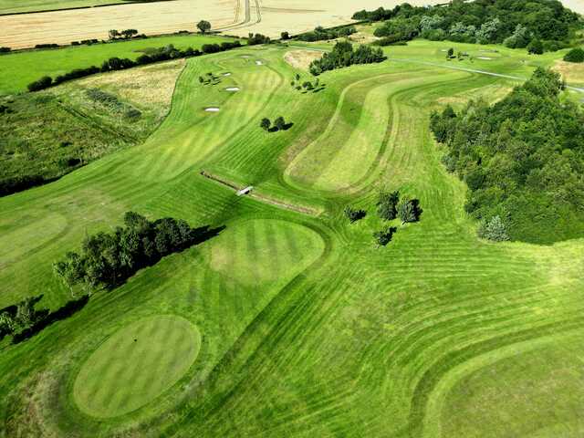 Aerial view from Staining Lodge Golf Course.