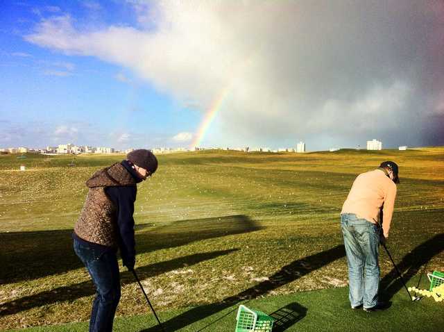 A view of the driving range at DailyGolf de Reims Bezannes