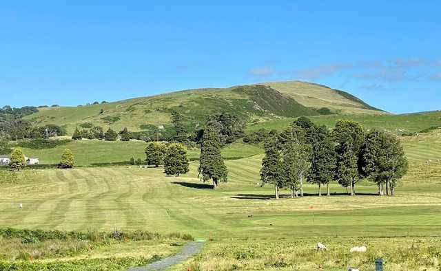 View from a tee box at Machynlleth Golf Club.