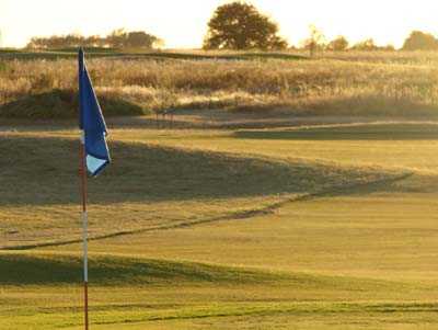 A sunny view from the 1st green at Pheasant Run Golf Club