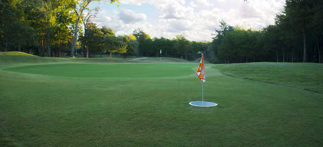 Looking back from a green at Cobblestone Creek Golf Club.