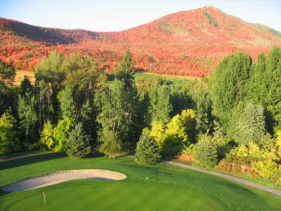 A view of a green from Mountain at Wasatch Mountain State Park