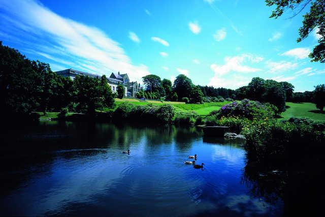 A view over the water from Shrigley Hall Hotel, Golf & Country Club