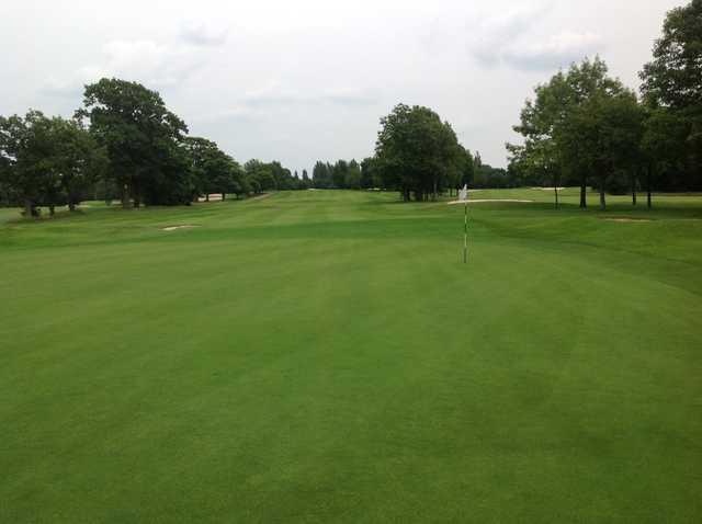Beautiful view back down the 18th at Moselely Golf Club