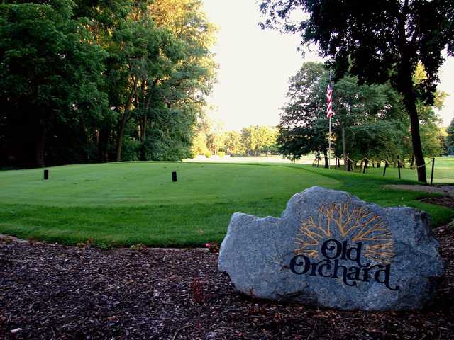 A view of a tee at Old Orchard Golf Course.