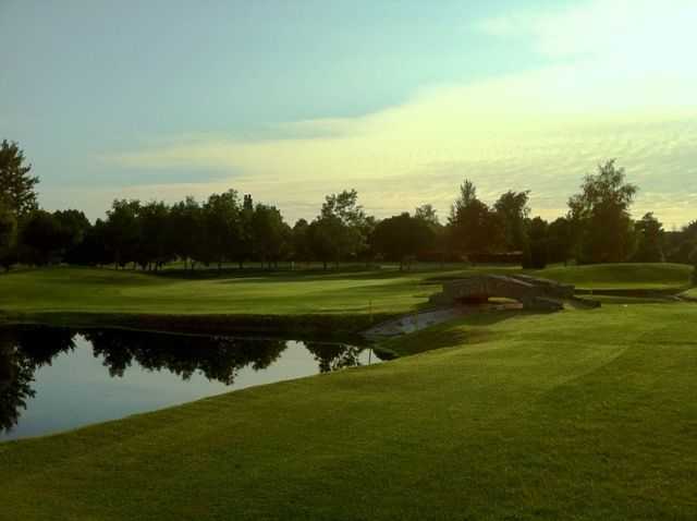 The pond next to the 18th green at Forest Hills