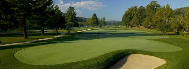 A view of a hole at The Valley Links Course from French Lick Resort.