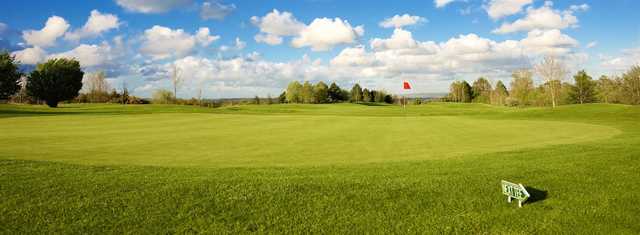 A view of the 1st green at Red Course from Cumberwell Park Golf Club.