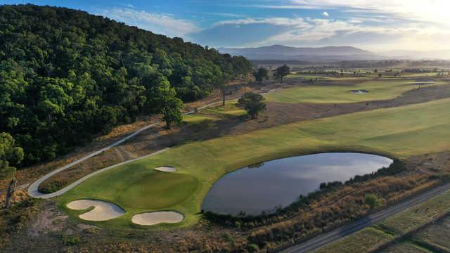 Aerial view of the 3rd hole from the South Course at The Eastern Golf Club