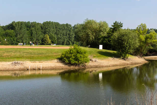 A view over the water from Grange aux Ormes Golf Club