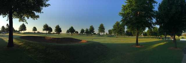 A view of a hole at Owasso Golf & Athletic Club.
