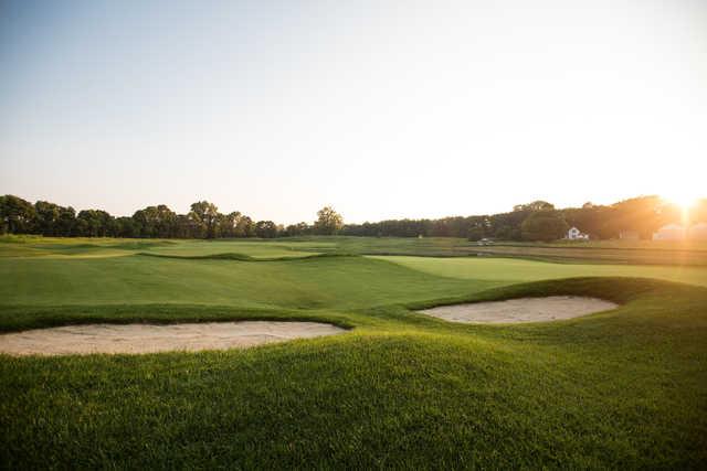 A view of the 12th hole at Championship Golf Course from Chatham Hills