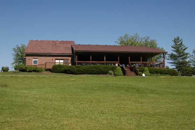 A view of the clubhouse at Grand Oak Golf Club