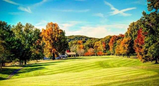 A view of fairway #1 at Harrison Lake Country Club.