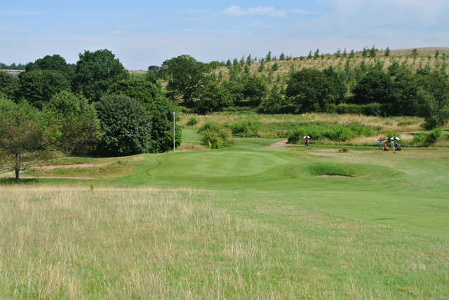 A view of green #14 at Admirals Course from Oakmere Park Golf Club