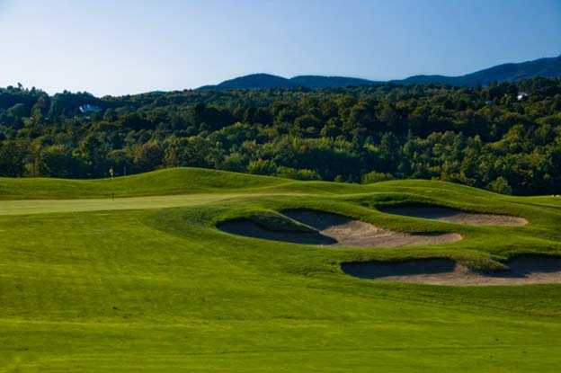 A view of hole #1 at Country Club of Vermont