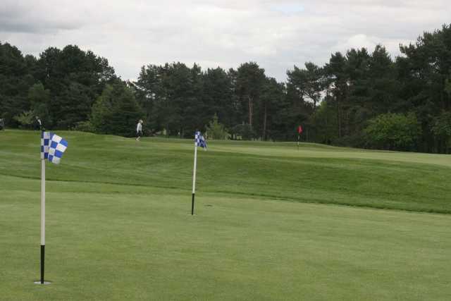 A view from the practice putting green at Coxmoor Golf Club