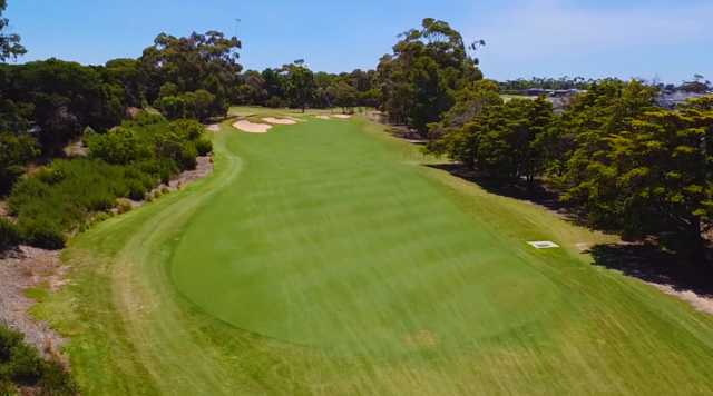 Aerial view of the 3rd fairway at Geelong Golf Club