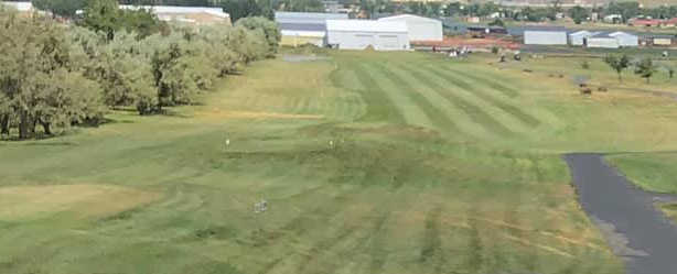 A view of a fairway at Lakeview Country Club.