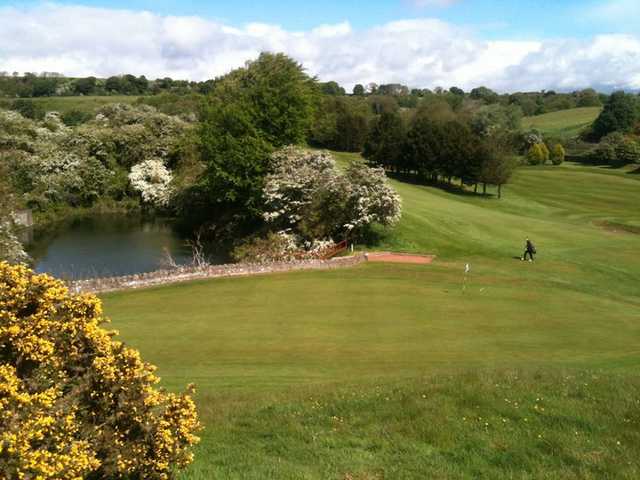 A view of a hole with water coming into play at Burntisland Golf House Club